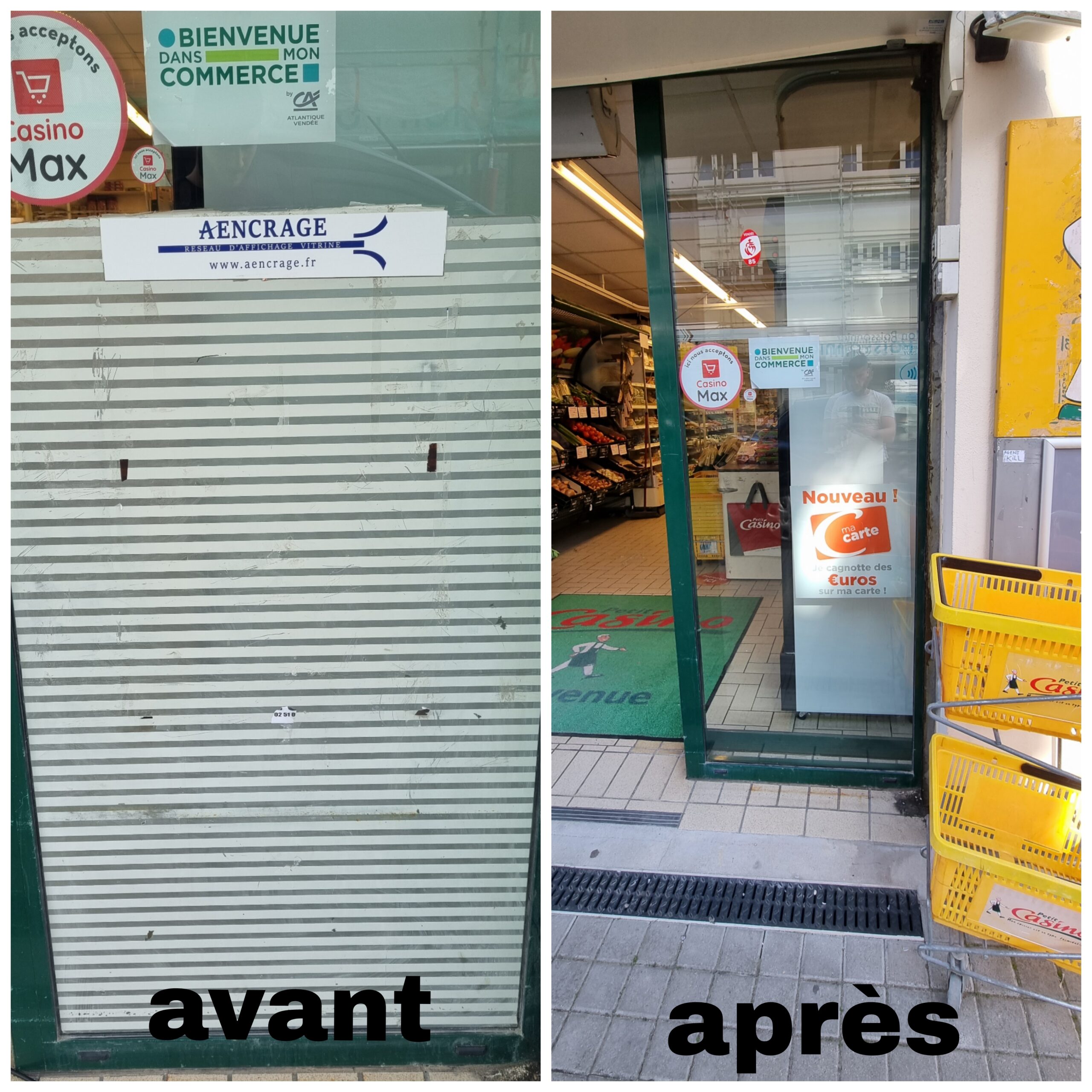 Enlèvement des vitrophanies